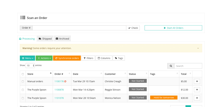Order management